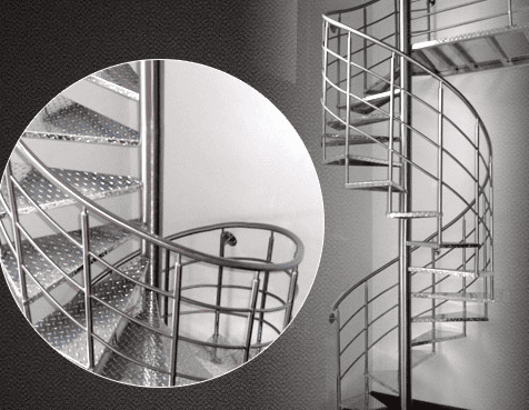 Escalera de Caracol de Acero Inoxidable